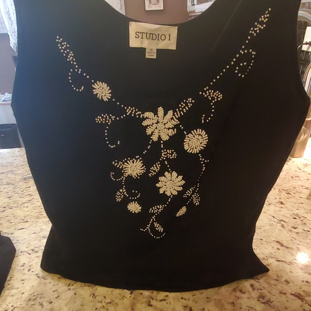 3 piece beaded pantsuit